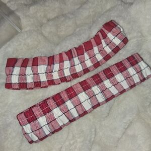 Longaberger Small Garter -- Set Of 2 -- Picnic Plaid Red